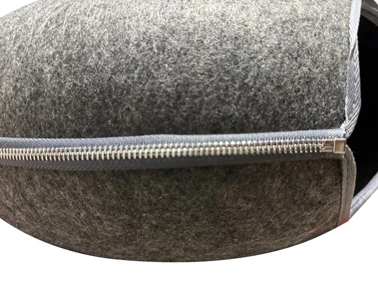 Cat Cave Donut For Large Cats And Small Dogs Up To 30 Lbs | Pet Cat House Tunnel Bed | Washable & Scratch-Resistant Pet Bed | Ve